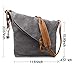 Fansela(TM Messenger Bag, Crossbody Satchel Bag Retro Canvas Hobo Bag Oversized Grey