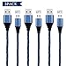 Ucharm 6FT Micro USB Charger, Nylon Braided Micro USB Cable with High Speed USB 2.0 A Male to Micro B Sync and Charging Cord Wire Universal for Samsung, HTC, Motorola, Nokia, and More(3Pack)