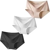BETTERNOUGH Women's Seamless No Show Hipster Panties, Thongs | Seamless no show design, invisible under leggings &amp; tight clothes, lightweight breathable stretch fabric, full back coverage