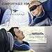 ONSON Travel Pillow - 100%Pure Memory Foam Neck Pillow - U-Shaped Airplane Car Flight Pillow,Breathable and Comfortable 360-Degree Head Support,Ultra Plush Velour Cover(with Eye Mask and Two Earplugs）