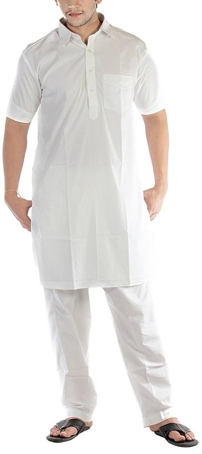 royal kurta men's cotton linen pathani suit
