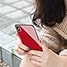 iPhone X Case, HONTECH Silicone Shockproof Tempered Glass Mirror Back Cover Bumper Shell for Apple iPhoneX 10,Red