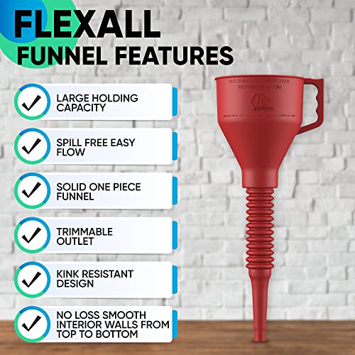 TEC Products FlexAll Funnel Flexible Rubber Funnel with Handle