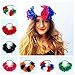 Floral Fall Rose Holiday Christmas Crown Festival Headbands Hippie Flower Headpiece F-53 (Black)
