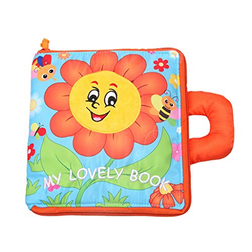 Simayixx Soft Book Crinkle Cloth Book Baby Toy, Animal Puzzle Cloth Book Cloth Development Books (1616cm() (Free Size, Multicolor 2)