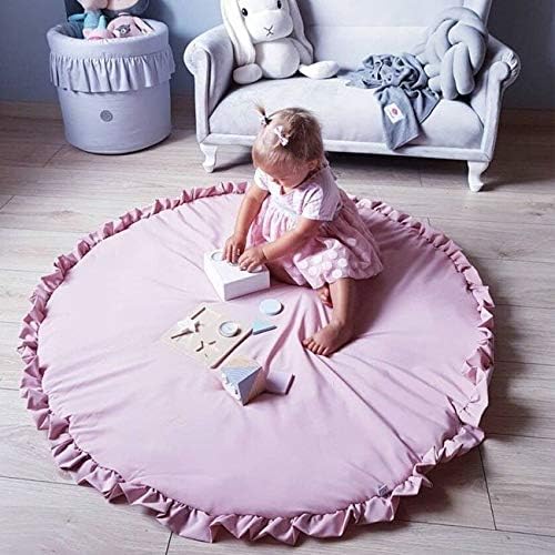 Happy Snowflakes ベビーマット サニーマット フリル 無地 北欧 おしゃれ ラグ 丸型 円形 低反発 洗える オールシーズン リビング 床 赤ちゃん プレイマット ピンク B07pn3yqgn 1 225円 セール開催中最短即日発送 新作 人気 送料無料 激安 お買い得 キ フト