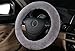 U&M Car Stretch-on Steering Wheel Cover Soft Australian Natural Sheepskin Luxurious Wool Vehicle Non-slip Wheel Cushion Protector Available for 35cm-43cm