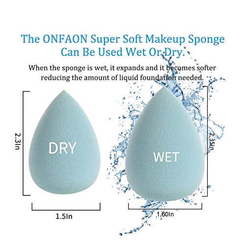 Makeup Sponge Blender Set, Beauty Cosmetic Blender with Holder, Dry