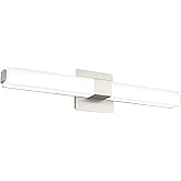 ZUZITO LED Bathroom Vanity Light - 24 inch Brushed Nickel Vanity Lights - Modern Bathroom Light Fixtures Over Mirror 6000K Co