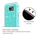 LeYi for Galaxy S7 Active Case with HD Screen Protector, Glitter Cute Girl Women [PC Silicone Leather] Dual Layer Heavy Duty Protective Phone Case for S7 Active SM-G891A Mint(Not Fit Galaxy S7)