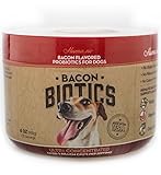 Bacon Flavored Probiotic for Dogs! (2 Billion CFU/225 Servings) Complete Blend of Digestive Enzymes for Diarrhea, Gas, Upset Stomach, Yeast, Bad Breath, Allergies, Arthritis & Pain Relief