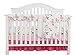 Pink Floral Ruffle Baby Minky Blanket Water Color, Pink Floral Nursery Crib Skirt Set Baby Girl Crib Bedding (4 Pieces Set)