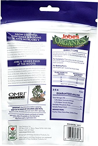 Jobe's Organics Container & Bedding Plant Fertilizer Spikes, 50 Spikes