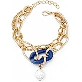 Elarith Multi layer Vintage Bracelet Metal Pearl Ornament INS Simple Temperament Chain Suitable for Women; Ideal Gift