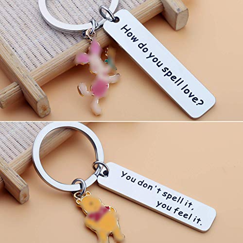 SEIRAA How Do You Spell Love Jewelry Couple Keycian set