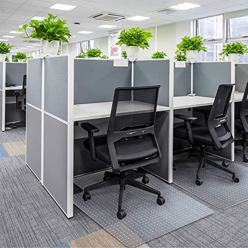 Kuyal Carpet Chair Mat, 48" x 36" PVC Home Office Desk Chair Mat for Floor Protection, Clear