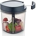 SIGNORAWARE Manual Food Processor, Vegetable Chopper -Easy Pull Hand String- Portable Stainless Steel Hand Food Chopper, Cutter, Garlic Mincer, Onion, Veggie, Fruit Chopper, Dicer w/Container (30 oz)