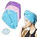 SOFTOWN Microfiber Hair Drying Towel Wrap Super Absorbent for Women with Short Hair (11 x 28 inch, 3 Colours pack)