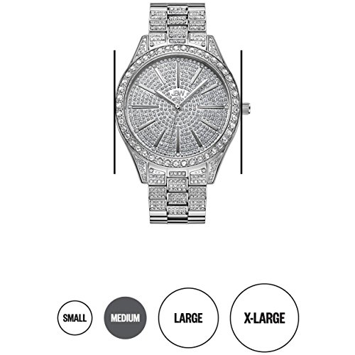 JBW-Luxury-Womens-Cristal-012-Carat-Diamond-Wrist-Watch-with-Stainless-Steel-Link-Bracelet