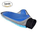 Pet Hair Remover, 1 Pair 2-in-1 Pet Grooming Glove - Pet Hair Remover for Furniture, Carpet + Soft Fur Shedding Brush Massage Tool for Dogs, Cats and Other Fur Pets