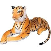 DHXSTSM Large Tiger Stuffed Animal-Stuffed Tiger Plush Toy- Giant Tiger Stuffed Animal (27inches,Excluding Tail)