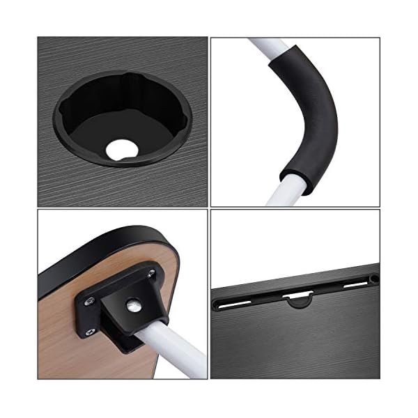Laptop-Bed-TablePortable-Lap-DeskNotebook-Stand-Reading-HolderNotebook-Table-Dorm-Desk-with-Foldable-Legs-Cup-Slotfor-Eating-BreakfastReadingWatching-Movie-on-BedSofa-Black Laptop Bed Table,Portable Lap Desk,Notebook Stand Reading Holder,Notebook Table Dorm Desk with Foldable Legs & Cup Slot…