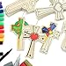 Factory Direct Craft Decorate Your Own Cross Ornaments - Pack of 30 Ornaments for VBS Vacation Bible School, Sunday School, Religious Crafts, Christmas and Easter (3-1/4 to 4 Inches High)