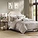 Madison Park Trinity 6 Piece Duvet Cover Set, Full/Queen, Taupe