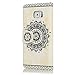 S7 Edge Case,Samsung Galaxy S7 Edge Case - Badalink 3D Embossed Flower Wallet Magnetic Flip Cover PU Leather Kickstand Card Holders Soft TPU Inner Case Hand Strap & Dust Plug & Stylus - Creamy-white