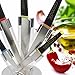 VREMI Peacock Set Stainless Steel Chef's Knives with Stylish Acrylic Knife Stand, 5 Piece