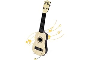 QDH Kids Toy Ukulele Kids Guitar Musical Toy 17 Inch 4 String Mini Guitar with Pick Educational Learning Musical Instrument Toy for Ages 3-12 Children