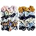 Hair Scrunchies Chiffon Flowers Elastic Hair Bands Scrunchy Hair Ties Ropes Scrunchie for Women or Girls Hair Accessories (12 Colors)
