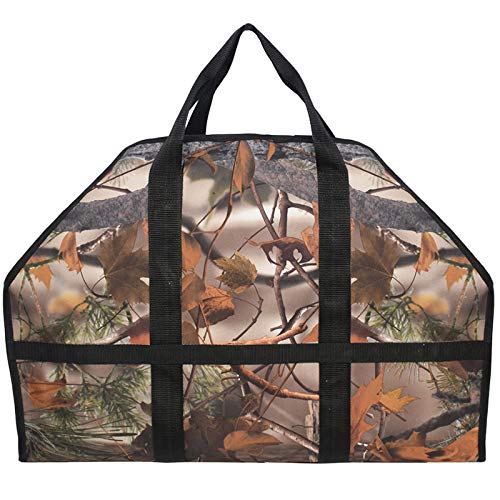 Nrpfell Firewood Log Carrier Heavy Duty Log Tote Bag with Handles Oxford Bag for Carrying Wood - Thumbnail 2