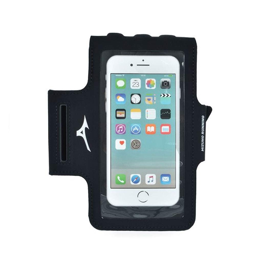 Mizuno Unisex Running Phone Arm Band, Black, NS