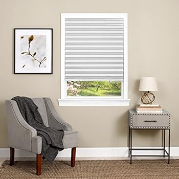 Achim Home Furnishings Cordless 1 2 3 shade Vinyl Room Darkening Pleated Window Shade, 36