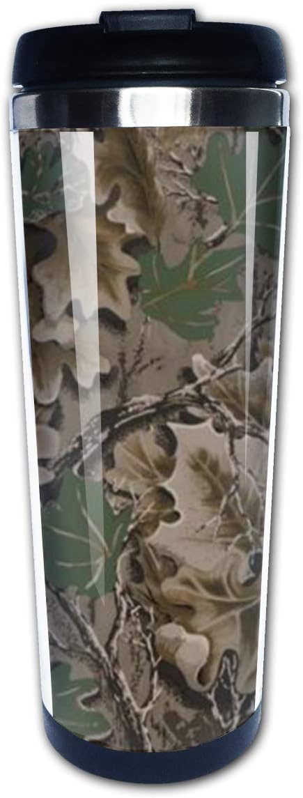 Realtree Camo Wallpapers Coffee Mug Leakproof Insulated Thermos Cup Stainless Steel Coffee Tumbler