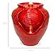 Best Choice Products Glazed Indoor Outdoor Polyresin Moroccan Style Jar Fountain with LED Light and Ribbed Water Bed, Red