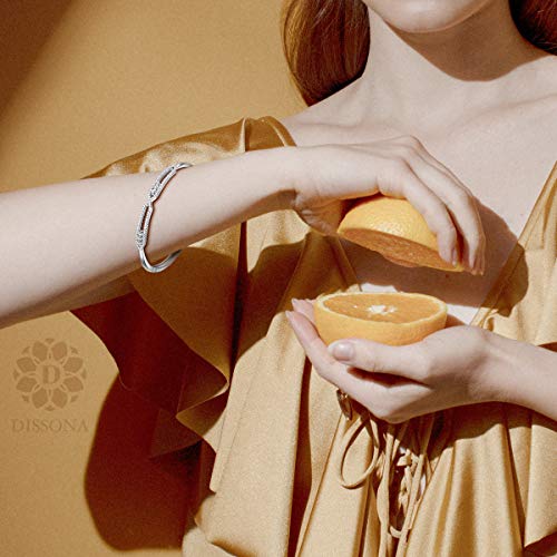 DISSONA Bracciale per Donna, Il Flusso DELL\'AMORE, Valentines Regalo per Lei, Cubic Zirconia di Swarovski, Confezione Regalo per Gioielli