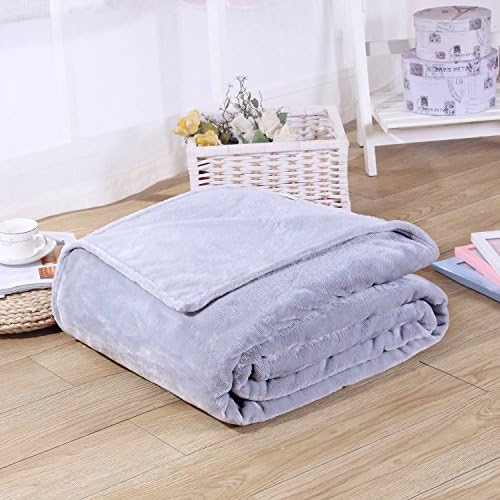 Super Soft Velvet Plush Throw, Fleece Flannel Bed Couch Throw Warm Blanket, Popular Neutral Colors, 28" X 40" (grey)