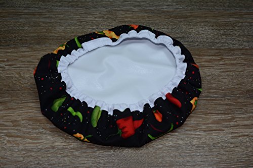 Eco-Friendly // Reusable // Large Bowl Cover // Chili Peppers