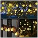 Toodour Solar String Lights Outdoor 50 LED 29.5ft Solar Patio Lights with 8 Modes, Waterproof Crystal Ball String Lights for Patio, Lawn, Gazebo, Party, Wedding, Garden Decorations (Warm White)