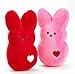 PEEPS Plush Pink Bunny with Red Heart - 6