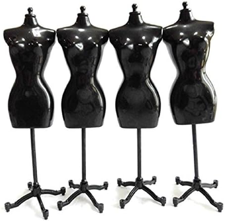 Doll torso black black 22cm 4 pieces necklace with miniature mannequin 1/6 doll clothes dress