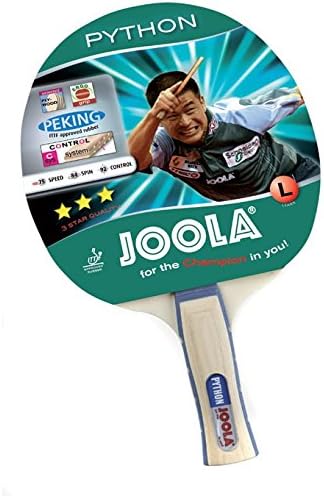 JOOLA Python Recreational Ping Pong Paddle - ITTF Approved Table Tennis Rubber - JOOLA Technology Ensures Ideal Ball Control and Spin - Table Tennis Racket for All Skill Levels - Anatomic Handle Grip