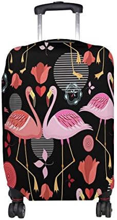 THUNANA Flamingo Print Elastic Travel Luggage Cover Protector Dustproof Protective Bag for Suitcase