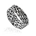 925 Sterling Silver 8 mm Wide Braided Tribal Celtic Knot Band, Nickle Free Size 8