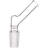 stonylab Borosilicate Glass Angled Adapter, 14/20 Inner Joint Liquid Pouring Adapter, for Laboratory Use