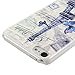 Compatible for iPod Touch 6 Case, Touch 5 Case, MOLLYCOOCLE White Skin Shell Blue Eiffel Tower Ultra Hard PC Back Slim Fit Cover Case for iPod Touch 5 6
