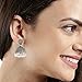 Efulgenz Silver Tone Jhumka Earrings for Women Oxidized Indian Earrings Boho Oxidized Traditional Temple Jhumka Jhumki Earrings for Women Indian Oxidized Jewelry