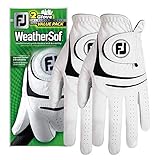 New 2017 FootJoy WeatherSof Mens Golf Gloves (2 Pack) (Medium, Worn on Left Hand)
